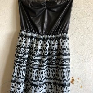 Black strapless dress